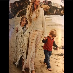 Silky Maxi Skirt in Champagne Cream - Unworn Like New